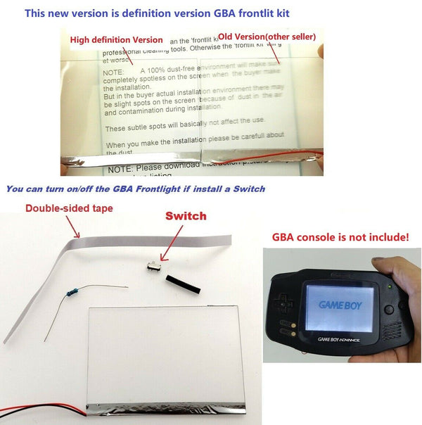 Game Boy Advance Frontlight V2