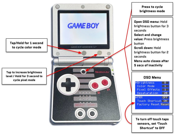 Game Boy Advance SP V5 IPS Mod Console