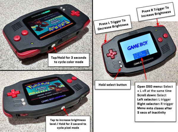 Game Boy Advance V5 IPS Full Mod Kit
