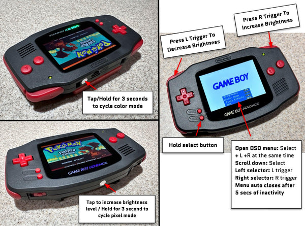 Game Boy Advance IPS Mod Console